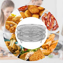 3 PCS Air Fryer Rack, Removable Air Fryer Stacking Rack with Anti-scalding Clip, Stainless Steel Air Fryer Dehydrator Rack Accessories for 4.2Qt, 5.3Qt, 5.5Qt, 5.8Qt, 6.8Qt Air Fryers (01)