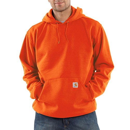 Carhartt Men's Midweight Sweatshirt Hooded Pullover Original Fit K121,Orange,2X-Large