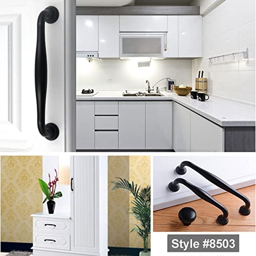 20pcs Black Kitchen Cabinet Handles Door Knobs Bar Drawer Cupboard Pulls Nickel Matte Aluminum Alloy Furniture Hardware Pulls(