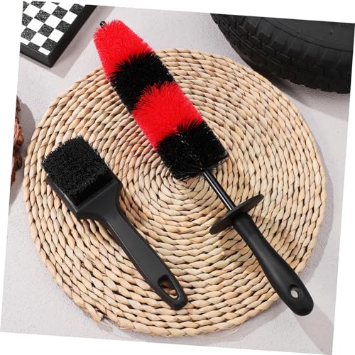 SOLUSTRE 1 Set Car Tire Cleaning Brush Wheel Brush for Car Detailing Car Wheel Cleaning Kit Tire Cleaner Wheel Cleaner Brush Car Wash Kit Wheel Cleaning Tool Car Brush Tire Brush