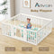 Advwin Baby Playpen 12 Panels Baby Fence Play Area Safety Child Lock Gate Sturdy Indoor Outdoor