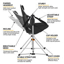 KingCamp Hammock Camping Chair Swinging Rocking Recliner Chair for Backyard Lawn Beach Camp Outside Indoor Adults Portable Lounger Folding Chair Hold Up to 300lbs with Carrying Bag(Black/Grey-2 Pack)