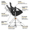 KingCamp Hammock Camping Chair Swinging Rocking Recliner Chair for Backyard Lawn Beach Camp Outside Indoor Adults Portable Lounger Folding Chair Hold Up to 300lbs with Carrying Bag(Black/Grey-2 Pack)