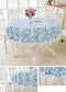 Waterproof Vinyl Tablecloth Lace Round Tablecloths, Wipeable Table Cover for Kitchen and Dining Room (60" X 60") (Type 3)