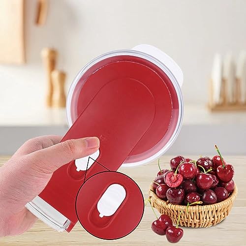 6 Single Holes Cherry Pitter Tool, Multiple Cherrystone Remover Fruit Tools for Making Pie Multi Cherries Zigzag Blades Machine Pit Kitchen Aid Corer Core Cutter for Home Office Travel Easy Clean
