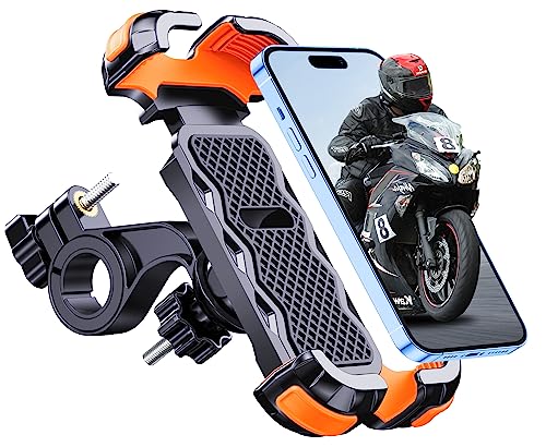 Zewdov Bike Phone Mount 360° Rotatable, [Secure Lock] Bike Phone Holder for Handlebars, Motorcycle Phone Mount Compatible with iPhone/Galaxy 4.7-6.8'' Phone, Fits Electric/Mountain/Scooter Bikes