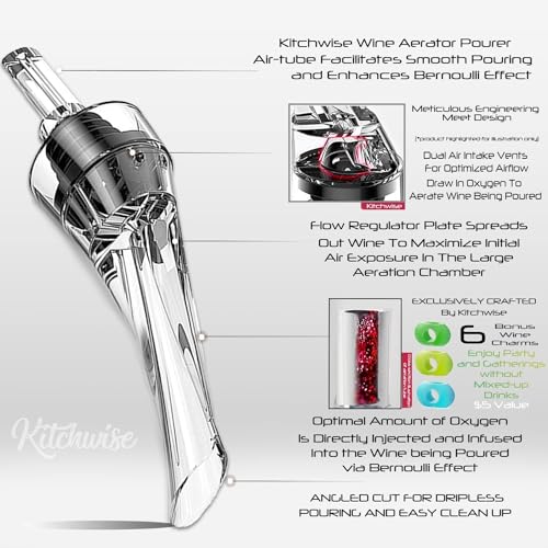 Wine Aerator Pourer, Premium Aerating Pourer and Decanter Spout
