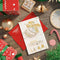 Recycled Christmas Cards with Envelopes (Set of 8), Christmas Folding Cards for Christmas Greetings - White/Gold