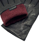 YISEVEN Men's Touchscreen Sheepskin Winter Leather Gloves Skin Tight with Button Genuine Luxury and Warm Hand Heated Fleece Fur Lined for Dress Driving Motorcycle Work Gifts, Black 9.0"/M