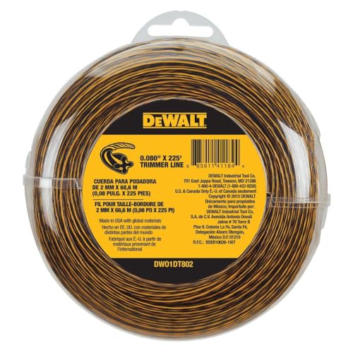 DEWALT DWO1DT802 String Trimmer Line, 225-Feet by 0.080-Inch