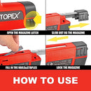 TOPEX 4V Max 2 in 1 Cordless Staple Gun Kit Electric Stapler Li-Ion 3K Staples Nails