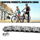 FITTOO 5/6/7/8-Speed Bike Chain 1/2 x 3/32 Inch 116 Links, Bicycle 8 Speed Drive Train with Power Lock Chain Connector