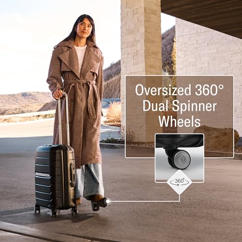 Samsonite Freeform Hardside Expandable with Double Spinner Wheels, Checked-Medium 24-Inch, Black, Black, Checked-Medium 24-Inch, Freeform Hardside Expandable with Double Spinner Wheels