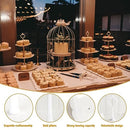 10 Pcs Cake Stand White Plastic Dessert Table Set 4 3 Tire Cupcake Display Stands Cookie Tray Rack Serving Tower and 6 Trays for Wedding Baby Shower Tea Party