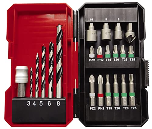 Einhell Power X-Change 18V, 44Nm Cordless Combi Drill | 3-in-1 Brushless Drill, Impact Drill and Screwdriver | TE-CD 18/2 Li-i +22 pc Kit With 2.5Ah Battery, Fast Charger And Storage Case