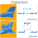 2 Pcs Flying Airplane Toys with Launcher,Foam Glider Planes,Kids Outdoor Toys Yard Games, for 4 5 6 7 8 9 10 Years Old Boys Girls, Airplane Birthday Party Supplies(Red,Blue)