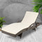 Gardeon Sun Lounge Camping Chair Wicker Lounger Rattan Day Bed, Chaise Beach Chairs Outdoor Furniture Garden Patio Setting Pool Backyard, Cushion Armrest Adjustable Backrest Grey