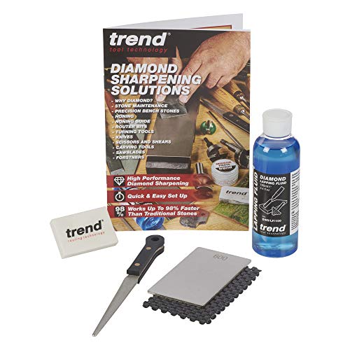 Trend Complete Diamond Sharpening Kit: Double-Sided Credit Card Stone & Mini Taper File w/Lapping Fluid, Cleaning Block, Instructional DVD & Guide, DWS/KIT/C