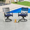 LOKATSE HOME Patio Swivel Rocker Chairs Furniture Metal Outdoor Dining Chairs with Cushion Set of 2