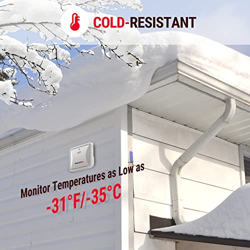 ThermoPro TP63B Waterproof Indoor Outdoor Thermometer Digital Wireless Hygrometer Humidity Gauge Temperature Monitor with Cold-Resistant Outdoor Temperature Thermometer, 500ft/150m Range