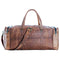 Leather Duffle Bags Large 24 Inch Square Duffel Travel Gym Sports Overnight Weekender Leather Bag for Men and Women by KPL