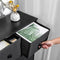 Luxsuite Chest of 9 Drawers Tower Dresser Tallboy Storage Cabinet Closet Organizer Unit Fabric Bin Wood Top Black Bedroom Living Room
