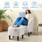 Yaheetech Lounge Chair & Ottoman Modern Chaise Lounge Armchair with Footstool Lounge Reading Chair with Footrest Letter Print