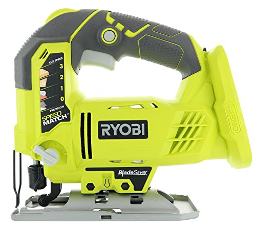 RYOBI One+ P5231 18V Lithium Ion Cordless Orbital T-Shaped 3,000 SPM Jigsaw (Battery Not Included, Power Tool and T-Shaped Wood Cutting Blade Only)