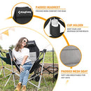 KingCamp 2 Pack Swinging Camping Chair,Lightweight Hammock Camping Chair,Aluminum Alloy Rocker Camp Chair with Headrest Cup Holder Recliner for Outdoor Picnic Beach Sporting Events Concerts Backyard