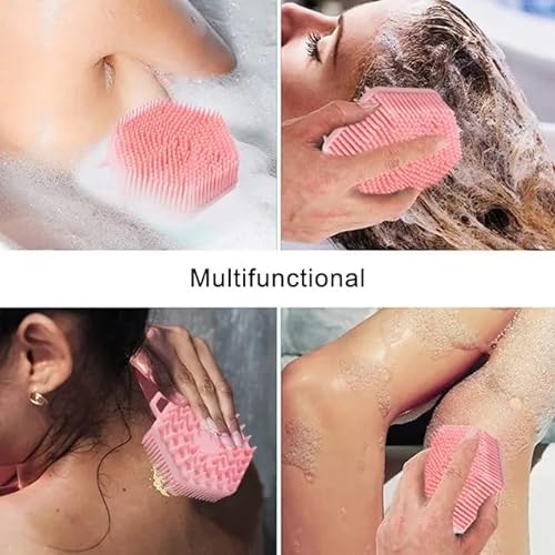 2in1 Head Scalp Massager & Body Scrubber Brush Silicone