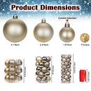 1.57" Champagne Christmas Balls Ornaments 40 Pcs Shatterproof Christmas Ornaments Set Matte Mini Champagne Ornaments for Christmas Tree Halloween Holiday Party