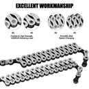 FITTOO 5/6/7/8-Speed Bike Chain 1/2 x 3/32 Inch 116 Links, Bicycle 8 Speed Drive Train with Power Lock Chain Connector