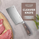 PAUDIN Cleaver Knife, Ultra Sharp Meat Cleaver 7 Inch, High Carbon Stainless Steel Butcher Knife with Wooden Handle, Chinese Cleaver for Meat Cutting Vegetable Slicing