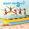5 Person Recreational Inflatable Banana Boat with Storage Bag, Foot Pump, and Repair Kit, with Reinforced Seats and Foot Areas