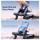 UGREEN Bike Phone Mount Holder, 1S Quick Lock, Motorcycle Bicycle Phone Mount Bike Phone Holder Handlebar Adjustable Compatible for iPhone 15 Pro Max 14 Plus 13 Mini, 4.7-7.2 Inches Smartphone