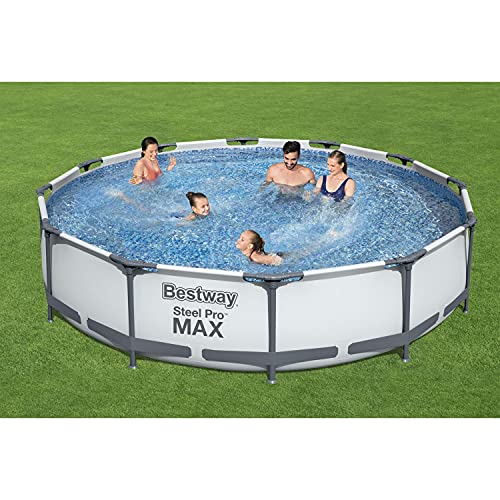 Bestway 56417 Steel Pro Above Ground, 12ft x 30 Inch | Frame Swimming Pool with Filter Pump