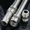 2Pcs Stainless Steel Pipe Fittings, Male Threaded Pipe Fitting for Air Pipe, Water Pipe, Fuel Pipe (DN15 1/2" 300mm)