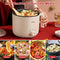 Electric Hot Pot,1.2 Liter Electric Cooker, Rapid Noodles Cooker，Shabu Hot Pot，For Steak, Egg, Fried Rice, Ramen, Oatmeal, Soup，With Over-Heating Protection, Boil Dry Protection