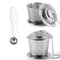 Set of 2 Loose Leaf Tea Infuser with Tea Scoop and Drip Tray, Reusable Tea Ball Strainer Ultra Fine Stainless Steel Tea Filters Steeper for Tea Lovers