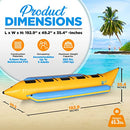 5 Person Recreational Inflatable Banana Boat with Storage Bag, Foot Pump, and Repair Kit, with Reinforced Seats and Foot Areas