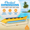 5 Person Recreational Inflatable Banana Boat with Storage Bag, Foot Pump, and Repair Kit, with Reinforced Seats and Foot Areas