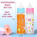 (Colorful) - My Sweet Baby Disappearing Magic Bottles - Includes 1 Milk, 1 Juice Bottle with Pacifier for Baby Doll