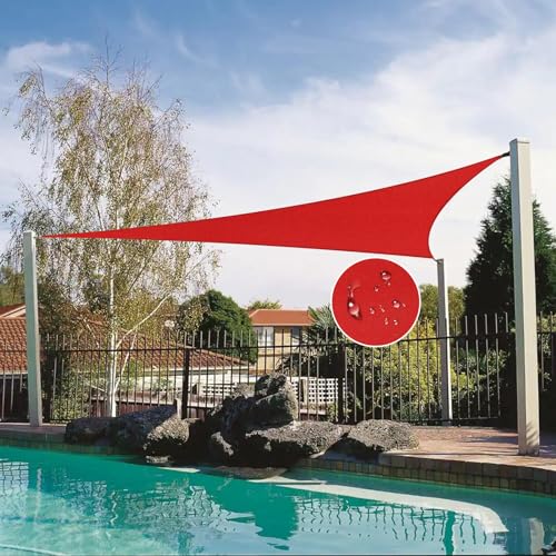 AOGESHI Sun Shade Sail Red 6.5×6.5×6.5m Rectangle Waterproof,Sun Shade UV Block,Canopy Shade Sail Awning for Outdoor,Patio,Garden,Playground(We Make Custom Size)