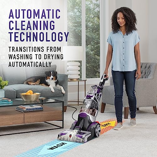 Hoover SmartWash Pet Automatic Carpet Cleaner with Spot Chaser Stain Remover Wand, Shampooer Machine for Pets, with Storage Mat, FH53050, Purple