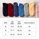 Navy Blue Slipper Socks for Women Men Girls, Fluffy Warm Socks Knitted Thick Fleece Lined Grippers Non Slip Socks Soft Cozy Winter Home House Bed Floor Slipper Socks