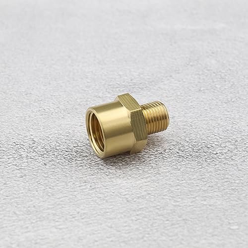 VGOL 4Pcs 1/8inch Male to 1/4inch Female BSP Brass Adapters Pipe Fitting Adapter Brass Thread Converter Accessories for Industrial Applications