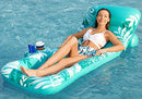 Jasonwell Inflatable Pool Float Adult - Pool Floaties Lounger Floats Rafts Floating Chair w Adjustable Backrest Cup Holders Water Floaty Pool Lake Lounge Tanning Float Beach Party Toys Adults Kids