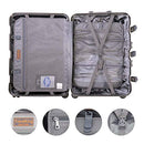 Travelking Multi-size All Aluminum Hard Shell Luggage Case Carry On Spinner Suitcase By TravelKing 20"-28", Sliver, 28"