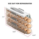 ZeJlo Egg Holder For Refrigerator - Auto Rolling Egg Organizer 3 Layer - Stacked Egg Tray Fridge Egg Storage Container - Hold 21 Eggs