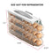 ZeJlo Egg Holder For Refrigerator - Auto Rolling Egg Organizer 3 Layer - Stacked Egg Tray Fridge Egg Storage Container - Hold 21 Eggs